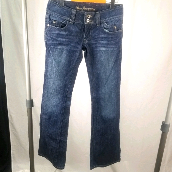 Guess Jeans Riviera Flared Low-Rise Jeans - Picture 1 of 4